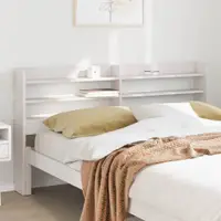 Gossi tablie de pat cu rafturi, 160 cm, lemn masiv de pin