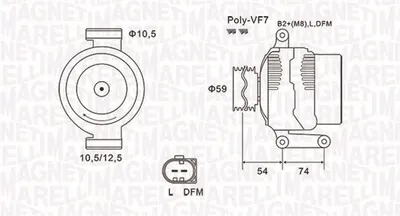 Alternator (14v, 150a) Ford Transit; Land Rover Defender 2.4d 3.2d Intre 2006-2016