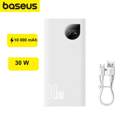 Baseus Powerbank 10000mAh 30W 2xUSB USB-C puternic + cablu