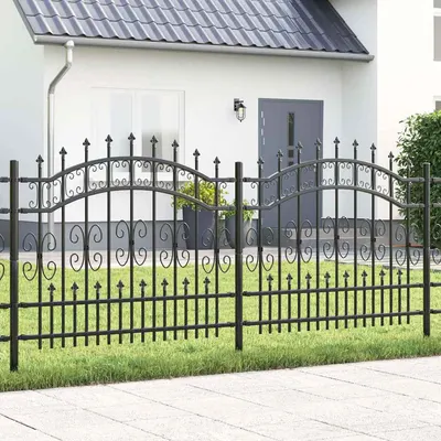 vidaXL Gard de Grădină KAMPEN 240 x 140 cm Oțel vopsit în pulbere Gri