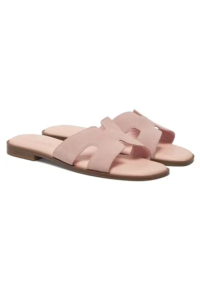 Papuci dama piele naturala - roz - Roz