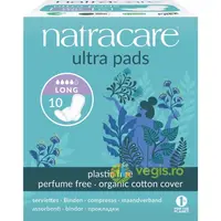 Absorbante Lungi cu Aripioare cu Strat de Bumbac Organic (4 Picaturi) 10buc