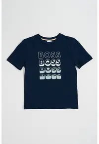 Tricou regular fit cu decolteu la baza gatului - Albastru oceanic/Verde sparanghel