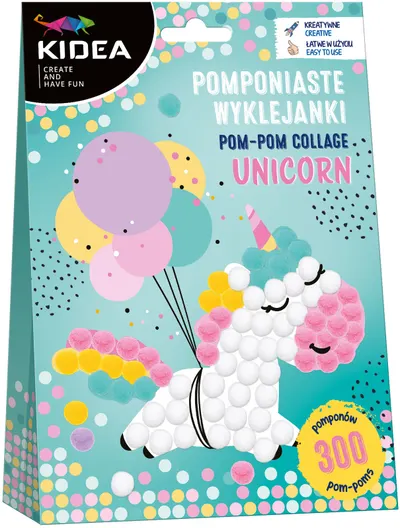 Set creativ Kidea - Unicorn cu pompoane