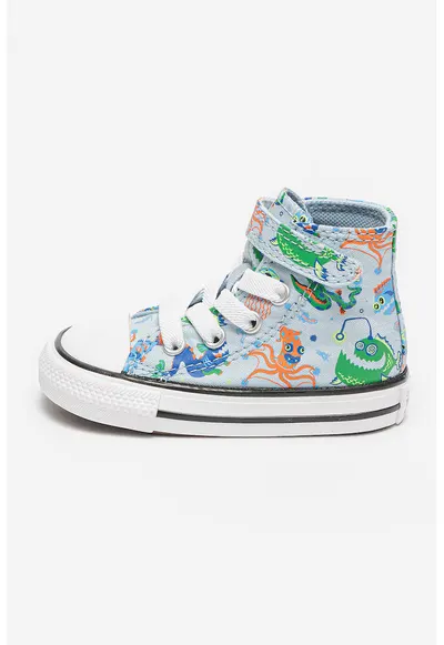 Tenisi cu model Chuck Taylor All Star - Verde/Portocaliu mandarina/Albastru glaciar