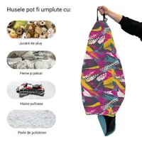 Husa fotoliu Puf Bean Bag tip Para L fara umplutura graffiti abstract grunge