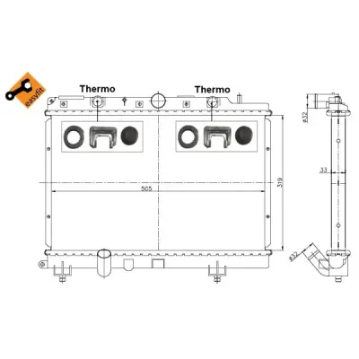 Radiator, racire motor NRF 55307