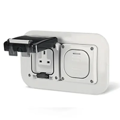 13A Priza + 20A DP SWITCHn13A Priza + 20A DP SWITCH 13A M95x2(195x95mm)