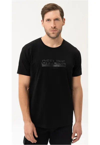 Tricou T-Often pentru barbati din bumbac - Comfort Fit - negru - Negru