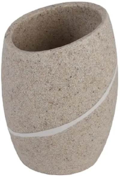Suport pentru periuță de dinți Inter Ceramic - Echaris, 8.2 x 11 cm, gri