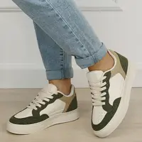 Sneakersi dama crem verde kaki DCX9691 M2