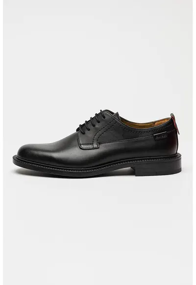 Pantofi din piele cu detaliu logo Lysander - Negru