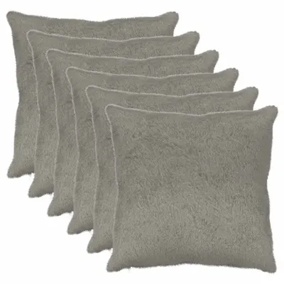 vidaXL Husă pentru pernă 6 buc. HEERLEN Gri deschis 80 x 80 cm