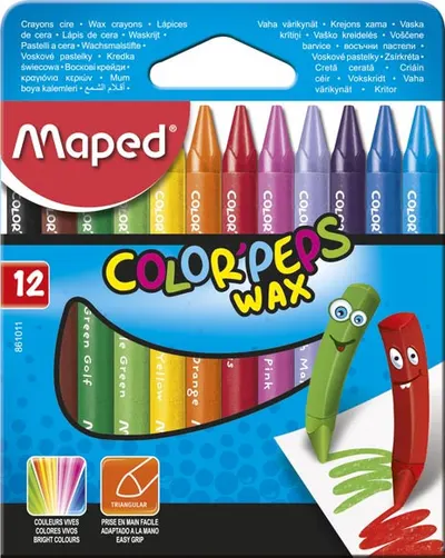 Set pasteluri cerate Maped Color Peps, 12 culori