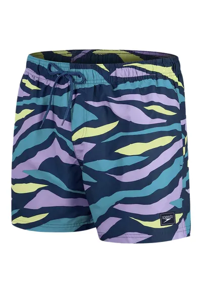 Pantaloni scurti de inot pentru barbati - cu imprimeu - nailon - multicolor