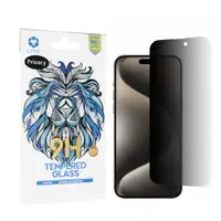 Folie de protectie Ecran Privacy Lito Classic pentru Apple iPhone 15 Pro Max, Sticla Securizata, Full Glue, 2.5D