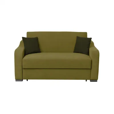 Canapea extensibila FRUNZA, 2 locuri, cu arcuri, lada depozitare, verde deschis + verde inchis, 165x110x90 cm