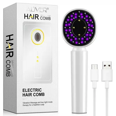 Perie Electrica Premium pentru Stimularea Cresterii Parului, Terapie cu Lumina, Difuzor de Uleiuri Esentiale, Masaj scalp, NOVA KISS
