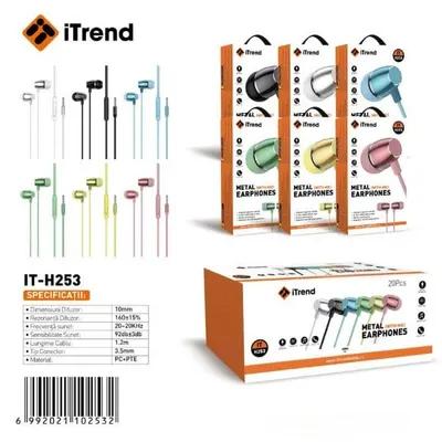 Casti Itrend cu Fir si Microfon It 253 Diverse Culori