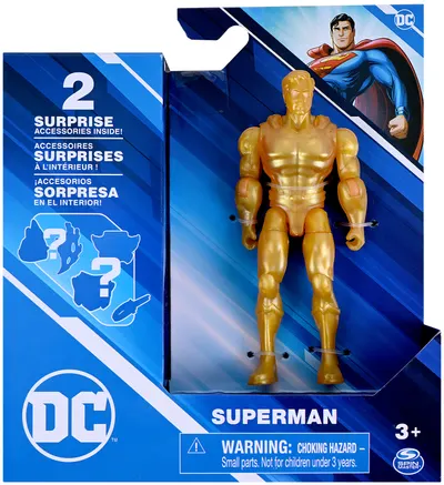 Figurină Spin Master DC - Superman cu 2 surprize, auriu