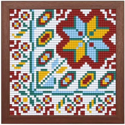 Set creativ cu cadru și pixeli Bright Toys - Broderie bulgară, Motiv 4, Pixel Classic