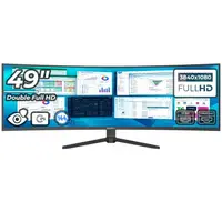 Monitor LED Office Pro Curbat 49 inch OptimX MT49J-1, Double Full HD 3840 x 1080, 144Hz, 2x HDMI, 2x DisplayPort, No Frame, RGB Light