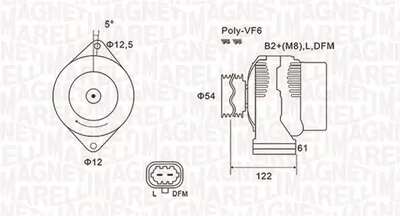 Alternator (14v, 140a) Opel Astra H, Astra H Gtc, Signum, Vectra C, Vectra C Gts, Zafira B; Saab 9-3, 9-3x 1.9d Intre 2004-2015