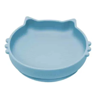 Bol din silicon Kitty II - Aqua Blue, 1 bucata, Appekids