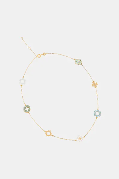 Tory Burch lănțișor pentru femei placat cu aur cristal ForgetMe