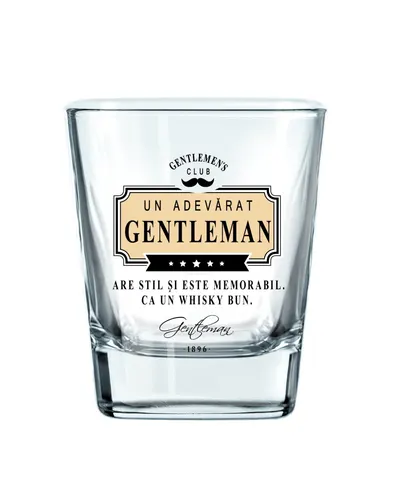 Pahar whisky „Are stil și este memorabil"