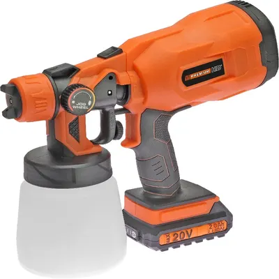 Pistol de vopsit fără fir Premium HD - 44985, 20V, 2 Ah, 800 ml
