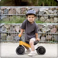 Vehicul Ride On fara pedale Ricokids Cross Country Brown, De la 12 luni, Cadru metalic usor si rezistent, Sezut confortabil din spuma moale, Manere ergonomice antiderapante, Roti din PP rezistent si silentios