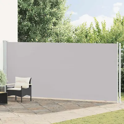 vidaXL Copertină laterală retractabilă de terasă, gri, 180x614 cm