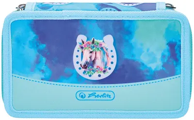 Penar cu rechizite Herlitz - Lucky Horse, 2 fermoare