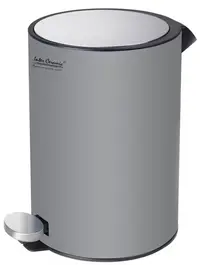 Coș de baie Inter Ceramic - 7072G, 5 l, Anti-Fingerprint, gri mat