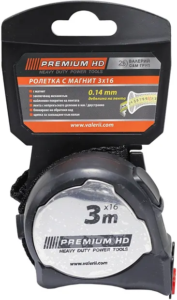 Flexometro Premium HD - 37317, 3 m x 16 mm, cu magnet