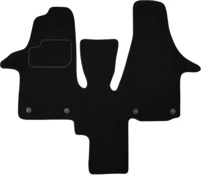 Covor podea MAMMOOTH Velours, set, culoare neagra, potrivit VW MULTIVAN T5 04.03-08.15, Van