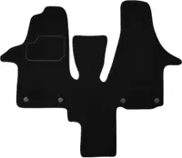 Covor podea MAMMOOTH Velours, set, culoare neagra, potrivit VW MULTIVAN T5 04.03-08.15, Van