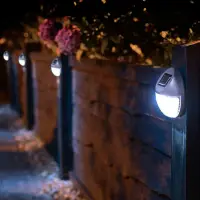 Aplica Solara LED pentru suprafata fixa, diametru 11 cm, Gri