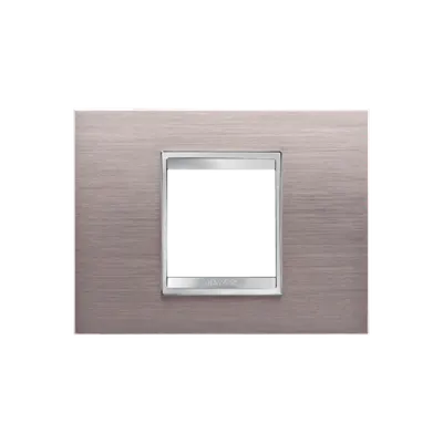 Placa ornament Chorus LUX - METAL - 2 module- BRUSHED ALUMINIUM - CHORUS