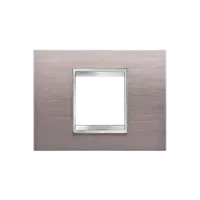 Placa ornament Chorus LUX - METAL - 2 module- BRUSHED ALUMINIUM - CHORUS