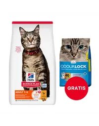 HILL'S Science Plan Feline Adult Optimal Care Chicken 15 kg + nisip pisică 6 kg GRATIS