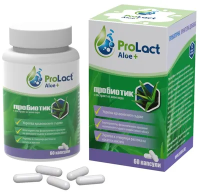 Aloe+ Probiotic pentru hemoroizi și varice, 60 capsule, ProLact