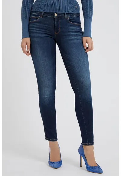 Blugi skinny cu talie medie Curve X - Bleumarin
