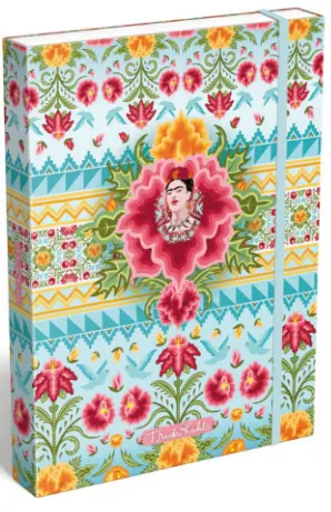 Mapa cu elastic din carton Lizzy Card - Frida Cahlo cielo azul