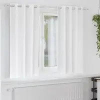 vidaXL Perdele Opaque cu Inel 2 buc. Alb pur 175 x 140 cm Poliester