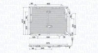Radiator AC condensator potrivit MERCEDES C T-MODEL (S202), C (W202), E T-MODEL (S210), E (W210) 1.8-4.3 03.93-03.01