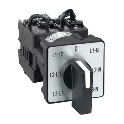Comutator Voltmetric Cu Came - 3L Si 3L-N - 45° - 12 A - Montare Cu Suruburi