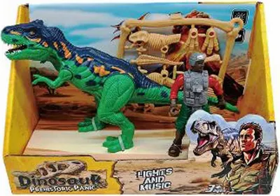 Set de figurine Cypress - Dinozaur T-Rex, cu schelet și figurină