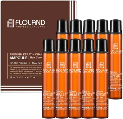 Floland Fiole pentru păr cu cheratină Premium Keratin Change, 10 bucăți